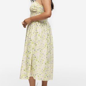 NWT Yellow Floral Smocked Summer Dress